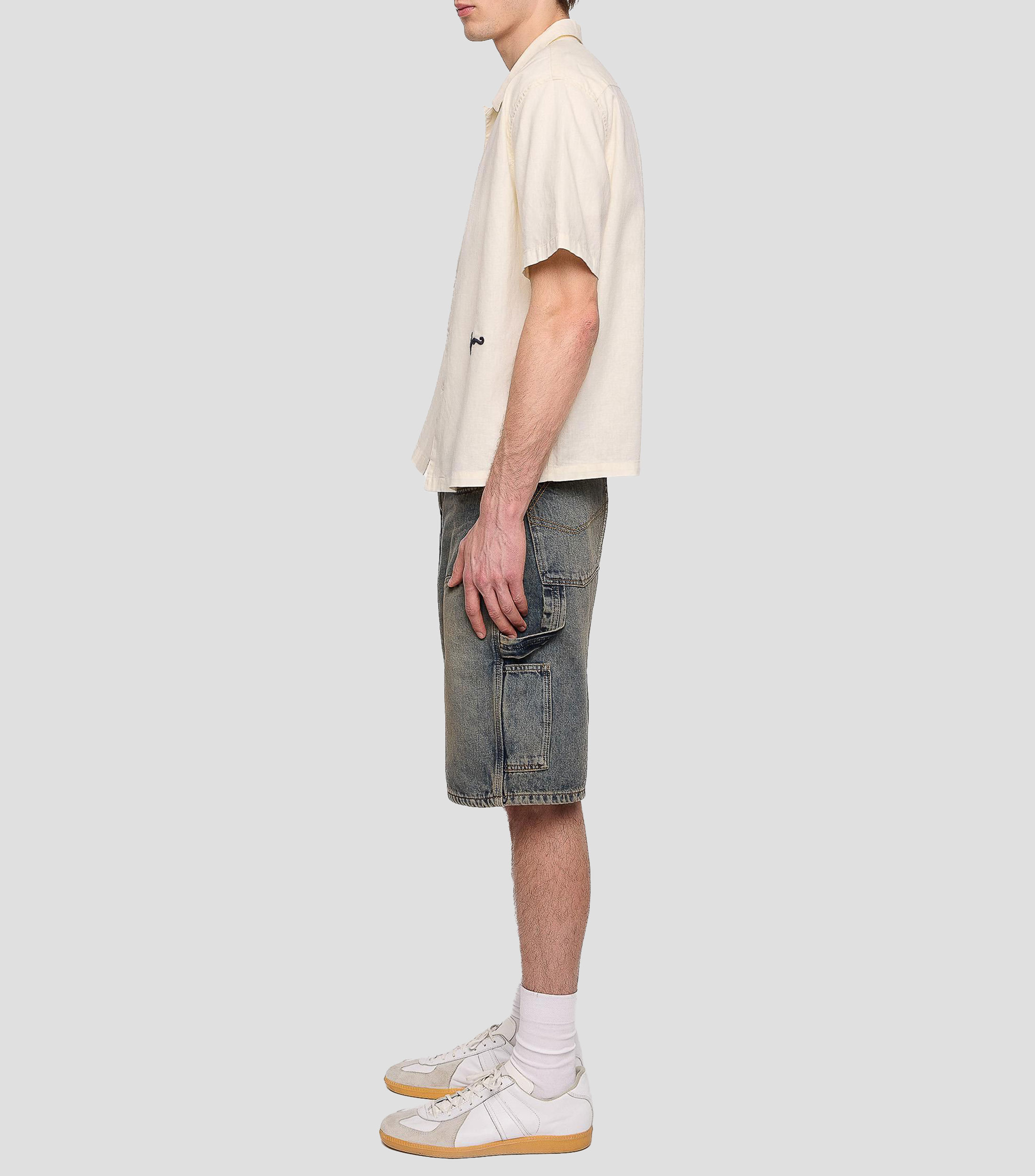 Camisa lisa manga corta Hombre